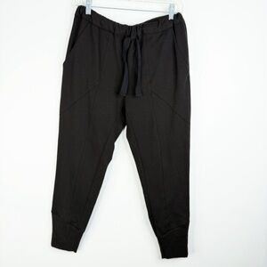 Anthropologie Lilka Black Joggers Ponte Knit Pants Front Seams‎ XS EUC